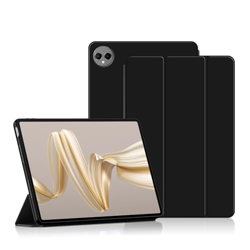 Protective Case for Huawei MatePad Pro 12.2' (2024), TPU Tri-Fold Light Weight Slim Shockproof Magnetic Auto Wake/Sleep Cover Stand Tablet Shell for MatePad Pro 12.2 inch, Black