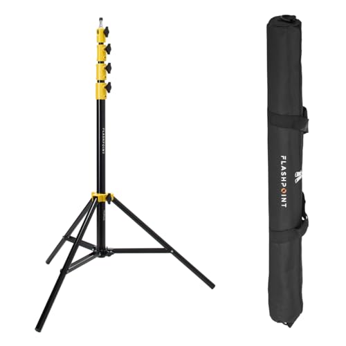Flashpoint Pro Heavy-Duty Air-Cushioned Light Stand (Yellow, 9.5')