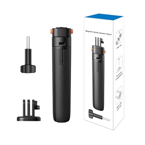 Generic Cámara Deportiva Selfie Stick Trípode Magnético Estabilidad de Liberación Rápida para Cámara de Acción para Hero 5/6/7/8/9/10/11/12/13, Aleación de Aluminio Negro 20.8in Reuniones