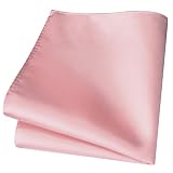 Branduce Dusty Pink Pocket Square for Men Plain Silk Blend Boy Handkerchief for Wedding Party（PS01-36