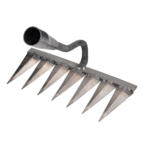 Pioche désherbage outils agricoles - Râteau à ongles à six dents simple | râteau en acier, outils agricoles, accessoires de désherbage pour terrasse, ferme, potager