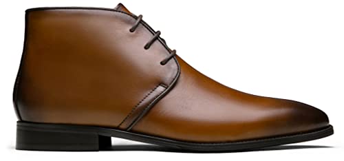 Image of Jousen Leather Boots for Men Dress Classic Mens Boots Polish Retro Ankle Chukka Boots Mens