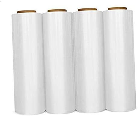 Shrink Wrap 4 Pack (4000FTX18", 25.2 LBS Total): Stretch Film Plastic Wrap - Ind