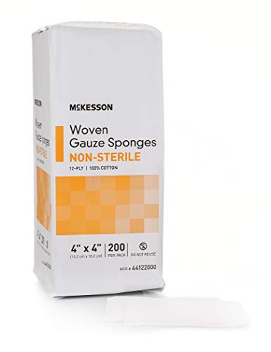 McKesson Performance 4X4 Gauze Sponge 12Ply Non Sterile - Pack of 200 - Model 44122000