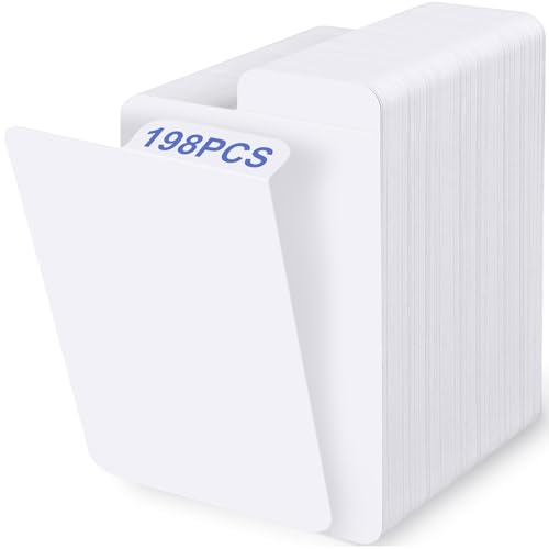 198PCS Trading Card Dividers Paper Card Dividers Standard Vertical Card Divider for MTG/Sports/Games Card Categorization and Management - White