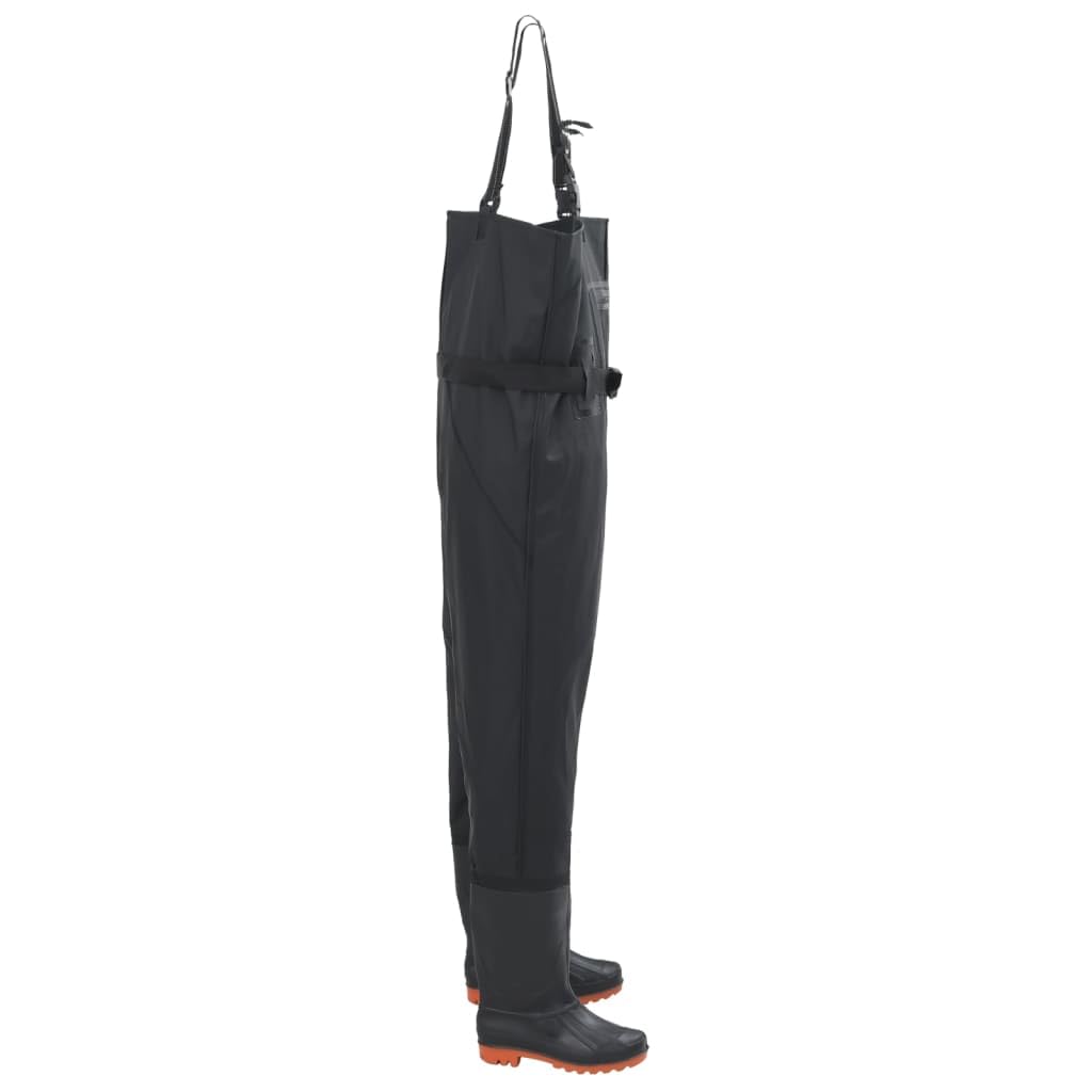 Tomostar Pêche Waders Cuissardes, Cuissardes Pantalon de Pêche avec Bottes et Ceinture Noir Taille 42