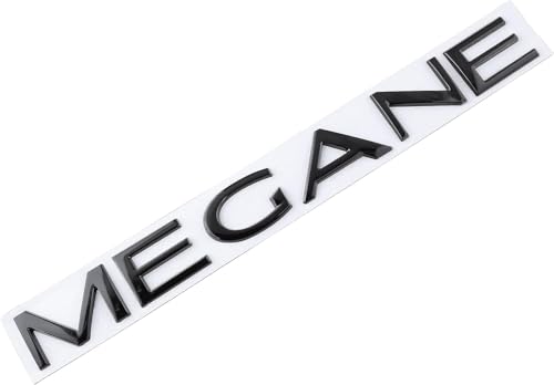 Grace's Tech Emblème de Voiture en Aluminium, Noir, Compatible avec Le Coffre arrière de Voiture Megane