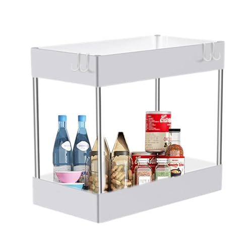 Organizador Debajo Del Lavabo Del Baño - Estante De Almacenamiento Multiusos, Organizador Debajo Del Gabinete Del Baño | Estante De Almacenamiento De 2 Niveles Debajo Del Fregadero Del Baño Para Frega