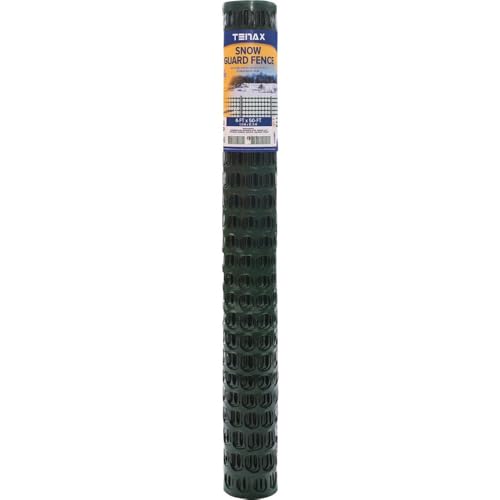 Tenax Snow Guard Fence - Green Plastic Snow Fence Durable Outdoor Barrier - 4 x 50 - Green Plastic