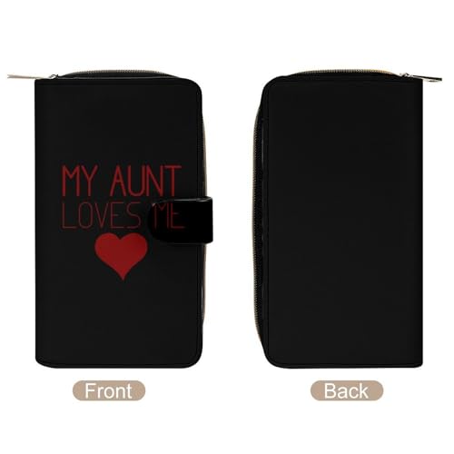 My Aunt Loves Me Long Wallet for Women Men Purses Coin Pouch Credit Card Holder Organizer3