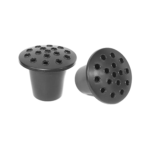 Tongdejing 2 Pcs Grave Flower Holders with Lids Memorial Grave Pots Round Grave Vase for Funerals Cemeteries