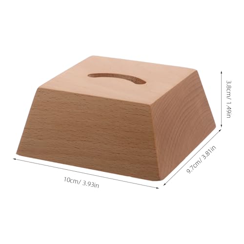Support pour chausse-pied rangement compact en bois marron - 2