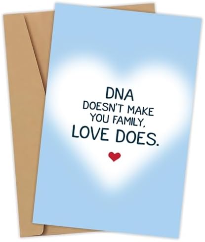 Step Dad Cards For Fathers Day - DNA Doesn't Make You Family - St...