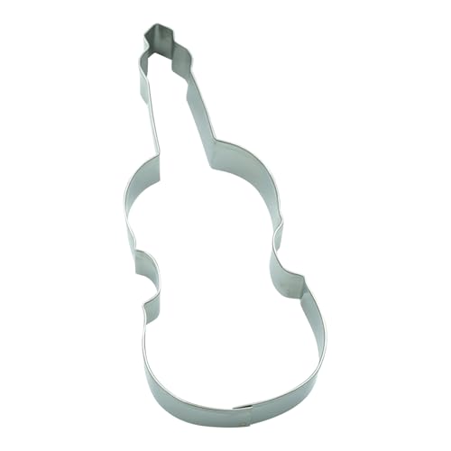 BekkiB - Ausstecher 'Cello' - ca. 12,3 x 4,7 cm - Spülmaschinengeeignete Musik-Ausstechform aus Edelstahl - Zum Backen von Plätzchen - 99399