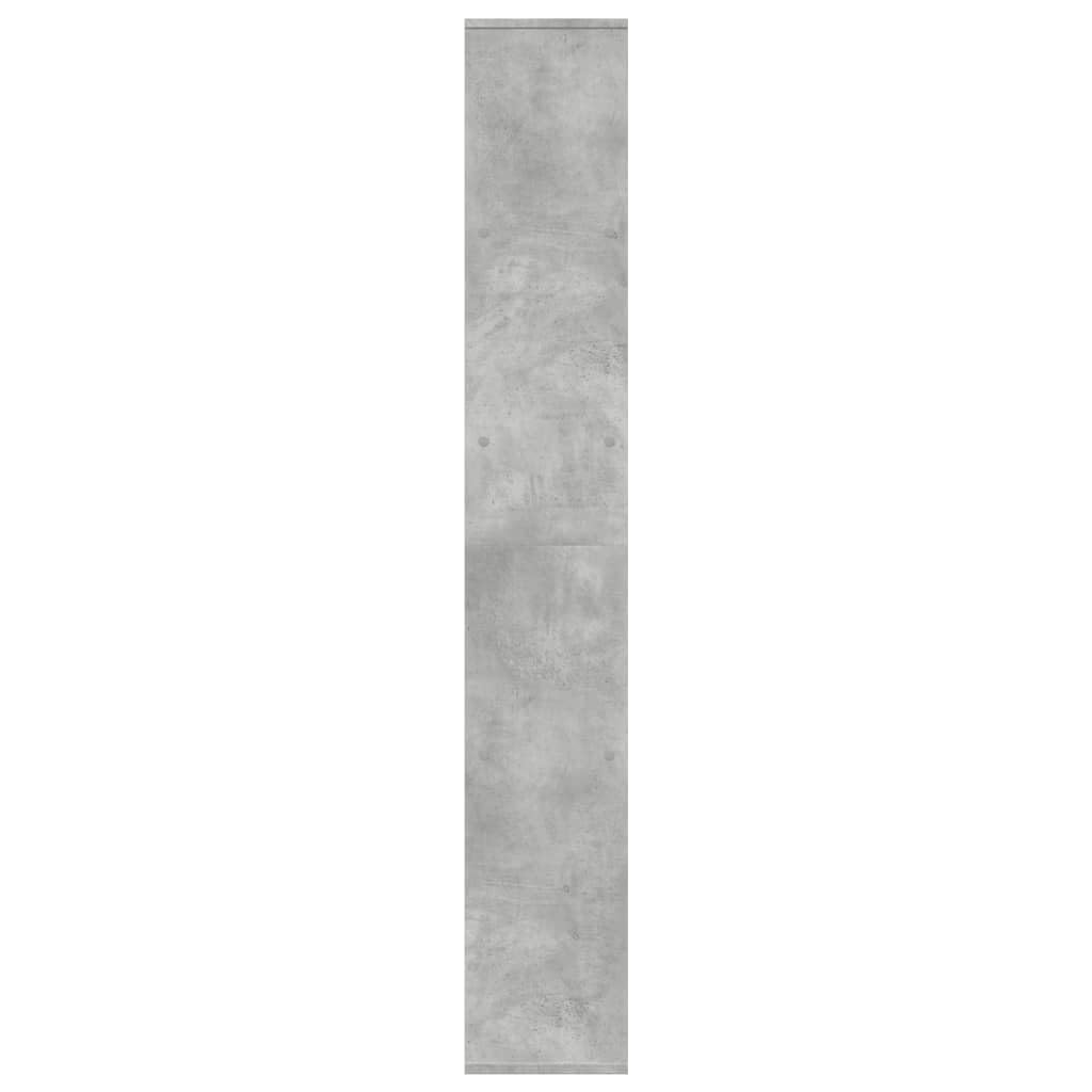 Regał na książki, betonowy, szary, 67 x 25 x 161,5 cm, z materiału drewnopochodnego, geometryczny design z dużą ilością miejsca do przechowywania, elastyczne możliwości ustawienia na