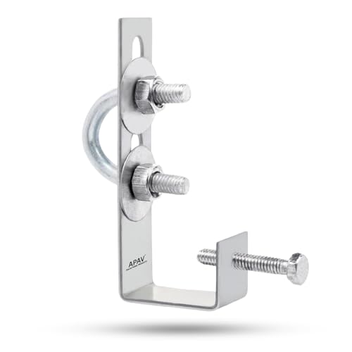 Image of Solar Panel Cleaning Hanger Clamp 1 /2 Inch, Galvanized Material, Easy Installation, Fits All Solar Panel Frames, Durable Support for Plumbing Pipes and Efficient Cleaning ((Pack of 1))