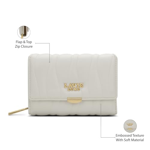 Image of Lavie Luxe Women's Lucie Emboss Medium Trifold Wallet | Gift for Women