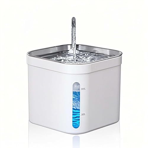 Dcpshtry Cat Fountains for Drinking, Stainless Steel Cat Water Fountain,Water Dispenser for Cats, 74OZ/2.2L Water Fountains for Cats Indoor