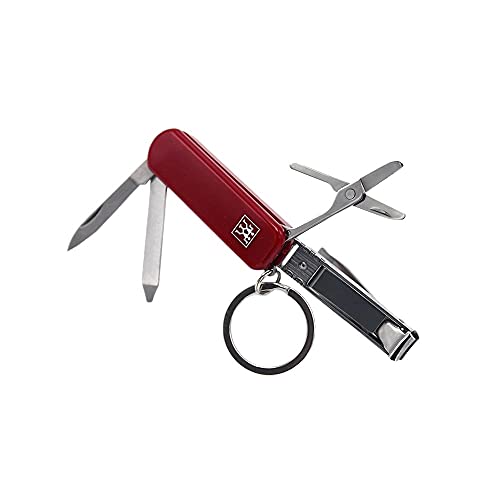 Accessoire manucure 60 mm rouge avec ciseaux et lime haute précision - 5