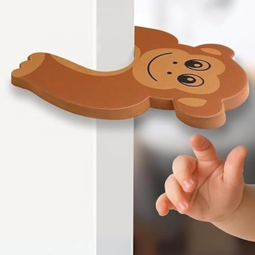 Image of Safe-O-Kid Edge Protection Combo |5M Edge Guard & 2M Edge Guard (2Pcs) with 3M Adhesive Tape, 1 Monkey-Shaped Door Stopper & 4 Corner Protectors | Baby Proofing Safety Kit for Home - Assorted