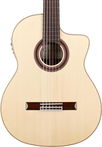 Cordoba GK Studio Negra Iberia Guitare à cordes acoustique-électrique en nylon à pan coupé - Les Beatles, Paul McCartney, John Lennon, RIngo Starr, George Harrison Cordoba GK Studio Negra Iberia Guitare à cordes acoustique-électrique en nylon à pan coupé