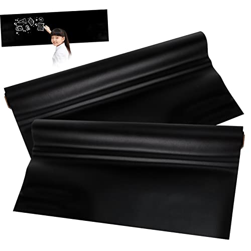 SEWOART 2 Piezas Película De Pizarra Papel Pintado Junta Póster Pizarron Pegatinas Adhesivas Etiquetas Pintura De Pizarra Marcadores De Tiza Álbum De Recortes De Polivinilo