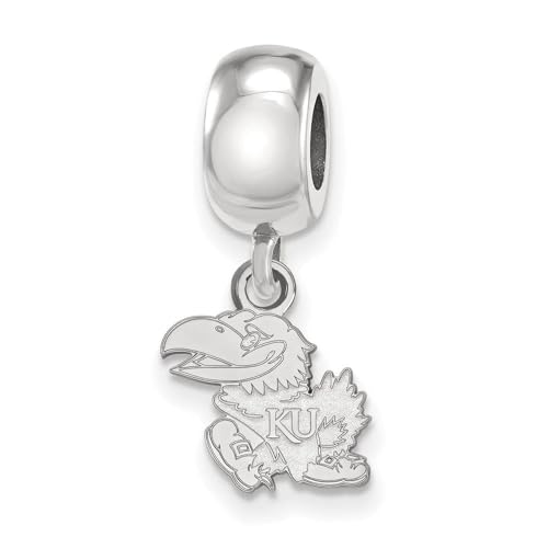 LogoArt Sterling Silver University of Kansas XS Dangle Bead Charm