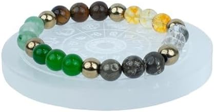 Astrotalk Sampurn Dhan Combo | Dhan Yog Bracelet with Selenite Plate | Manifest Wealth with Citrine, Jade, Tiger Eye & Pyrite Stone | Bracelet for Man & Woman | Gift Items for Women & Men (Dhan Yog with Selenite, Unisex)