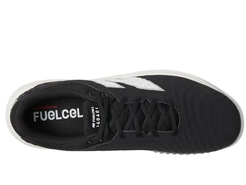 New Balance Unisex FuelCell 4040 V7 Turf Trainer Baseball Shoe, Black/Optic White Synthetic, 15 US Men2