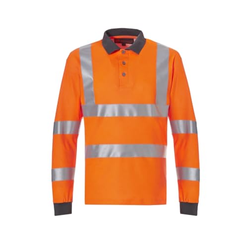 Polo manga larga anti-garrapatas de alta visibilidad Rovince Safetyline naranja