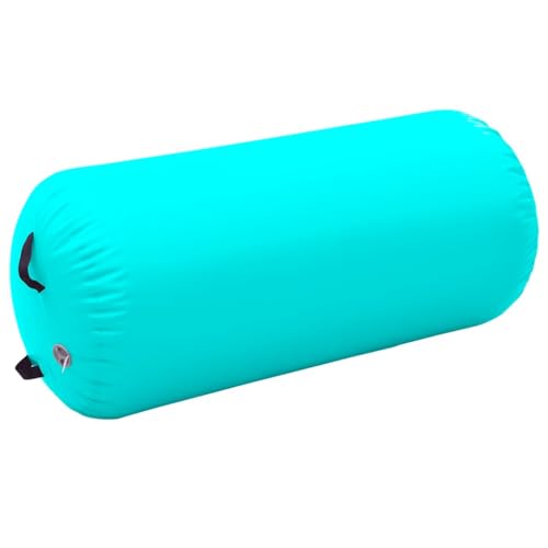 Vidaxl Rollo Hinchable De Gimnasia Con Bomba Cilindro Pista De Aire Yoga Deporte Barril Entrenamiento Ejercicio Fitness Inflable Pvc Verde 120x90 Cm