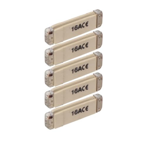 WEBMATEL Fusible de Cerámica Plano 16A 250V | Fusible de Cuchilla Eléctrico | Fusible Metropol | Pack de 5 Unidades