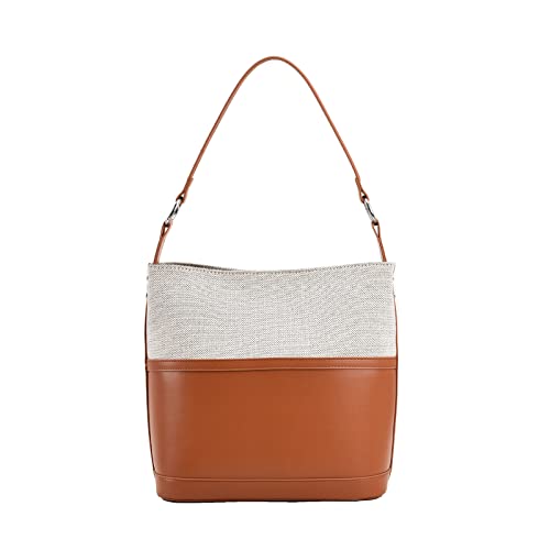 Sac à bandoulière en cuir synthétique contrasté pour femmes et filles