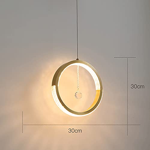 Lámpara colgante de techo LED con diseño de anillo acrílico para dormitorio 4