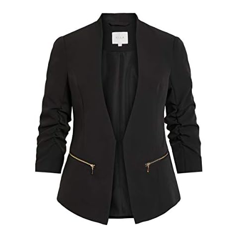 Vila Damen Vijoy 3/4 - Noos Blazer, Schwarz, 42 EU Cover