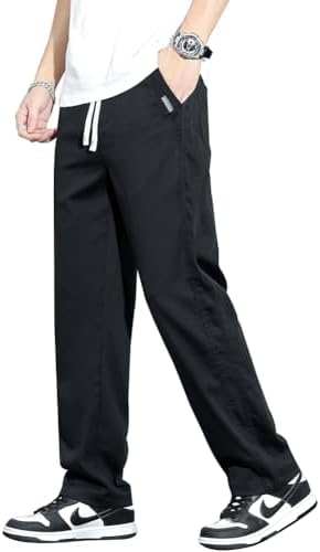 （12:00時点） [Olekei] ズボン メンズ ロングパンツ 涼しい 夏服 ワイドテーパードパンツ ゆったり イージーパンツ 軽快 ずぼん カジュアルぱんつ ボトムス 軽量 速乾 ラウンジパンツ 大きいサイズ トラウザーズ 春 夏