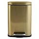 Spirella - Treteimer AKIRA aus Edelstahl - Soft-Close, Anti-Fingerabdruck-Beschichtung - 21,4 x 17,6 x 30 cm - 5L - Gebürstetes Gold