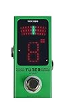 Pedal sintonizador de guitarra cromática de alta precisión, caja de metal compacto con pantalla LED para bajo, guitarra de 12 cuerdas e instrumentos, rango de 12 Hz-4186 Hz (verde)