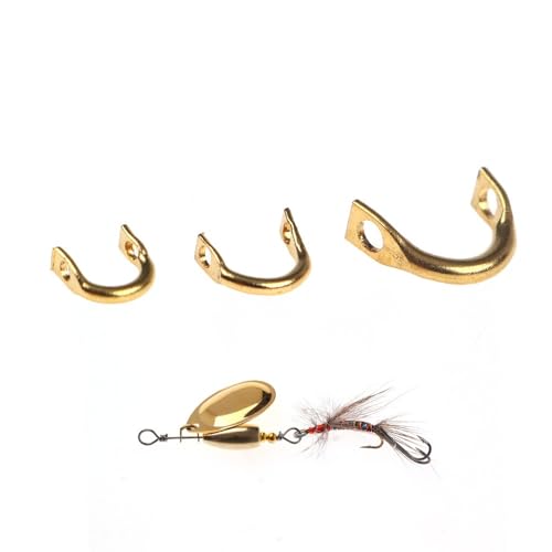Set de 50 mosquetones U de latón en S/M/L para pesca