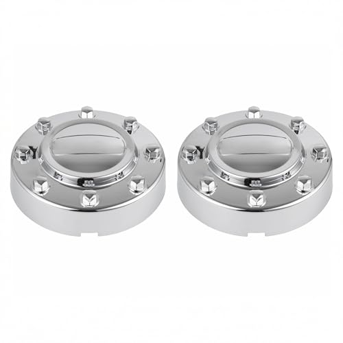 PAHRZTEK Front Wheel Center Hub Caps Compatible with Ram 3500 Dually 2011-2018 - Chrome Replacement for 68081010AA | Fits 17 Aluminum DRW Wheels 1-Ton Truck (Set of 2)