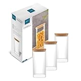 Bocal de conservation hermétique et aromatique : chaque pot à épices est scellé de première classe. Le couvercle en bambou possède un bord en silicone. Cela permet de stocker des aliments humides comme des confitures, des sauces ou des fruits coupés ainsi que des aliments secs tels que le café, les haricots ou les pâtes. Toutes vos fournitures sont désormais conservées de manière hermétique aux arômes.