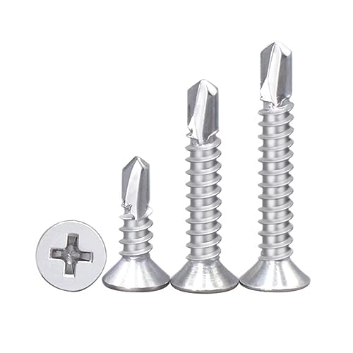 SYDARSYN Phillips Flat Head Self Tapping Self Drilling Screw for Metal/Wood
