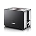 Bosch Sky Compact TAT7203GB 2 Slot Stainless Steel Toaster with 7 variable browning levels including frozen - Black