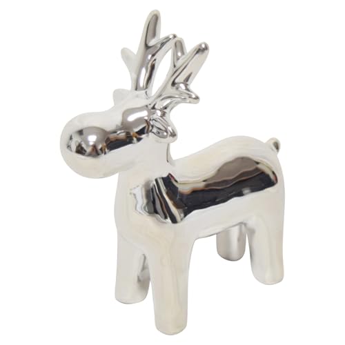 Dadeldo Living & Lifestyle Dekofigur Elch Silber Steingut 14x12cm Weihnachtsdeko Dadeldo Living & Lifestyle Dekofigur Elch Silber Steingut 14x12cm Weihnachtsdeko
