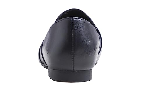 Image of FEVERSOLE Women's Fashion Dress Comfort Low Heel Office Penny Loafer Flats