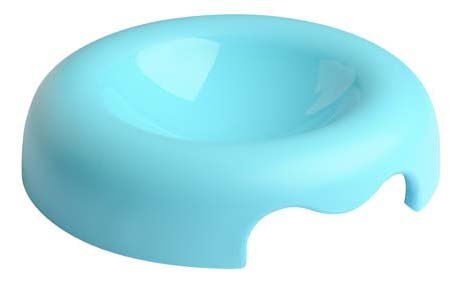 United Pets Kitty - Comedero para Gatos de Polipropileno, Azul, Eco-Friendly, de diseño. Talla Unica. Pequeño comedero para Gatos Cover