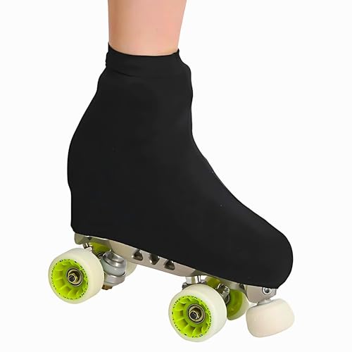 TuttoDanza - Copripattino Pattinaggio artistico, protezione pattini a rotelle bambina e adulto, copripattini pattinaggio su rotelle o da ghiaccio - Made in Italy (Nero, L 41/43)