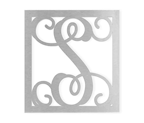 Metal Letter S, Metal Letter for House, Metal Monogram Wall Hanging, Large Metal Letters, Cursive Metal Letter