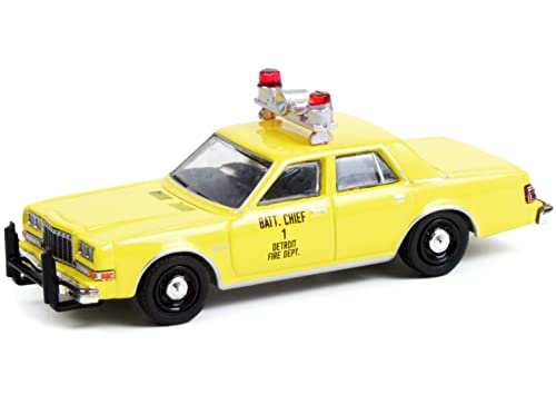 1982 Plymouth Gran Fury Yellow Detroit Fire Dept 1/64 miniatura 2