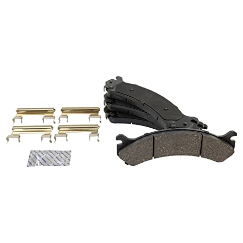Image of TRQ Rear Ceramic Brake Pad Performance Rotor & Caliper Kit Compatible with GM Dually